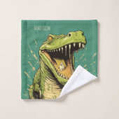 Aangepaste tekst Krokodil Bad Handdoek (Wasdoekje)