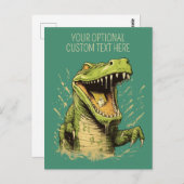 Aangepaste tekst Krokodil Briefkaart (Voorkant / Achterkant)