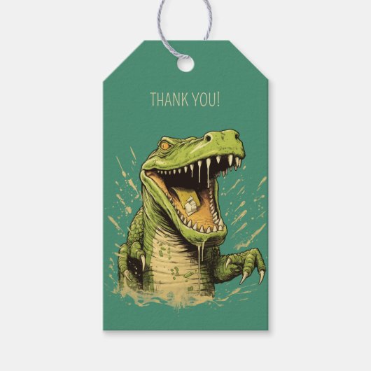 Aangepaste tekst Krokodil Cadeaulabel (Voorkant)