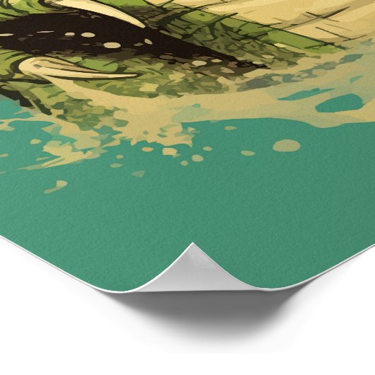 Aangepaste tekst Krokodil Poster (Hoek)