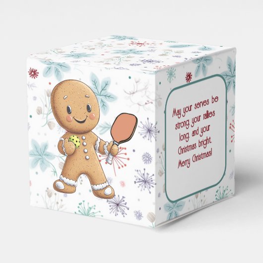 Aangepaste tekst Kruimelig Kerst Rally Gingerbread Bedankdoosjes (Voorkant Zijde)