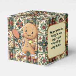 Aangepaste tekst Kruimelig Kerst Rally Gingerbread Bedankdoosjes