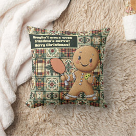 Aangepaste tekst Kruimelig Kerst Rally Gingerbread Kussen
