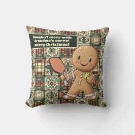 Aangepaste tekst Kruimelig Kerst Rally Gingerbread Kussen