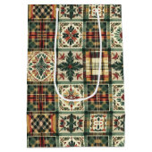 Aangepaste tekst Kruimelig Kerst Rally Gingerbread Medium Cadeauzakje (Achterkant)