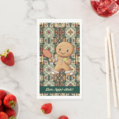 Aangepaste tekst Kruimelig Kerst Rally Gingerbread Servet (Insitu)