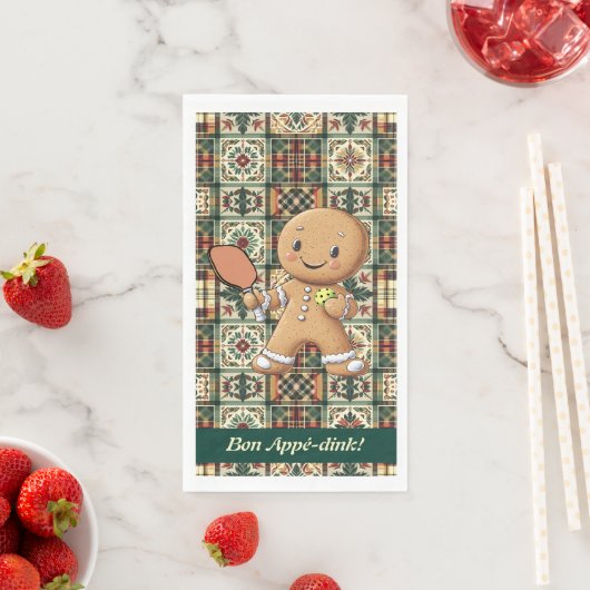 Aangepaste tekst Kruimelig Kerst Rally Gingerbread Servet (Insitu)