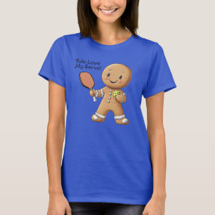 Aangepaste tekst Kruimelig Kerst Rally Gingerbread T-shirt