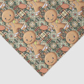 Aangepaste tekst Kruimelig Kerst Rally Gingerbread Tissuepapier (Detail)