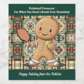 Aangepaste tekst Kruimelig Kerst Rally Gingerbread Wijn Etiket (Enkel label)