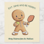 Aangepaste tekst Kruimelig Kerst Rally Gingerbread Wijn Etiket (Enkel label)