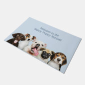 Aangepaste tekst Kute Puppies deurmat (Schuin)