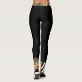 Aangepaste tekst l Abstract patroon l Workout Zwar Leggings (Achterkant)