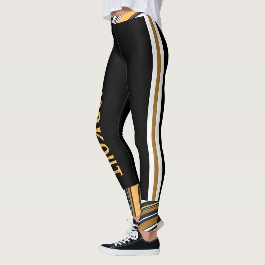 Aangepaste tekst l Abstract patroon l Workout Zwar Leggings (Links)