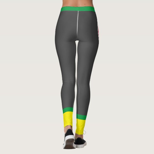 Aangepaste tekst l Elegante oog vangen oefening l Leggings (Achterkant)