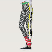 Aangepaste tekst l Modern ontwerp l Dierenprint l Leggings (Links)
