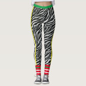 Aangepaste tekst l Modern ontwerp l Dierenprint l Leggings (Voorkant)