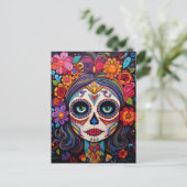 Aangepaste tekst 💀 La Calavera Catrina Briefkaart (Staand voorkant)
