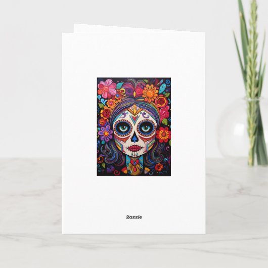 Aangepaste tekst 💀 La Calavera Catrina Kaart (Achterkant)