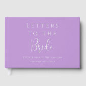 Aangepaste tekst Lavendel Sering Letters to the Br Gastenboek (Voorkant)