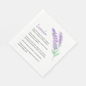 Aangepaste tekst Lavendel Waterverf etherische oli Servet (Hoek)