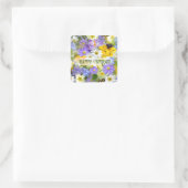 Aangepaste tekst  lentevloeren vierkante sticker (Tas)