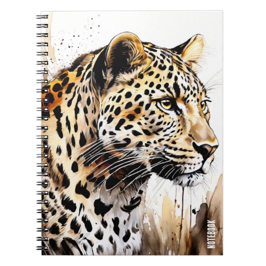 AANGEPASTE TEKST: Leopard Notitieboek Journal (Voorkant)