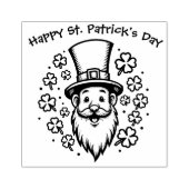 Aangepaste tekst, Leprechaun Pop Rubberstempel (Afrduk)