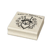 Aangepaste tekst, Leprechaun Pop Rubberstempel (Stempel)