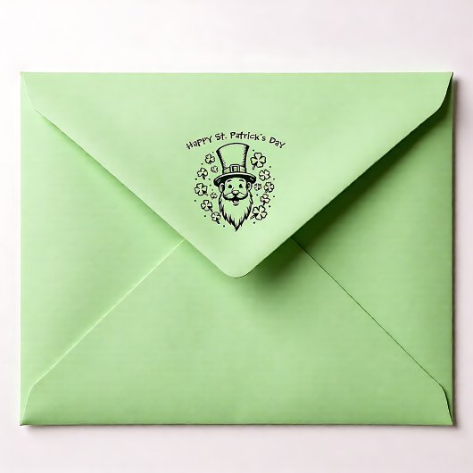 Aangepaste tekst, Leprechaun Pop Rubberstempel
