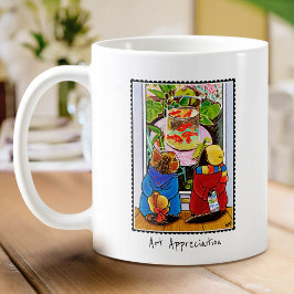 Aangepaste tekst Leuke kat Art Lovers Koffiemok