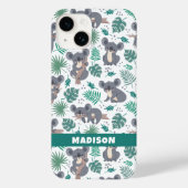 Aangepaste tekst Leuke Koala's Patroon Case-Mate iPhone Case (Achterkant)