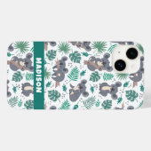 Aangepaste tekst Leuke Koala's Patroon Case-Mate iPhone Case (Achterkant (horizontaal))