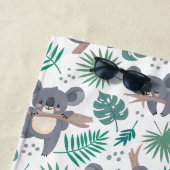 Aangepaste tekst Leuke Koala's Patroon Strandlaken (In situ)