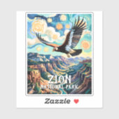 Aangepaste tekst Levendige Zion Canyon Vogel Condo Sticker (Vel)