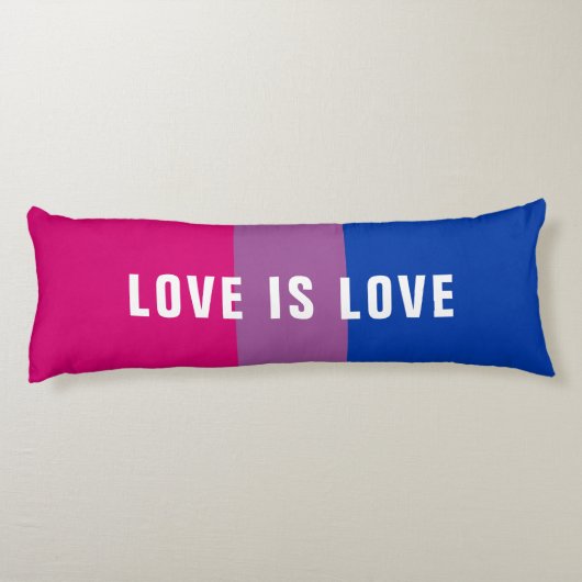 Aangepaste tekst LGBT Rainbow Bisexual Pride vlag Lichaamskussen (Achterkant)