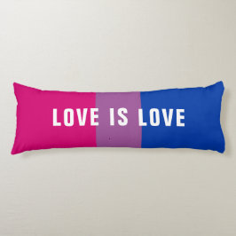 Aangepaste tekst LGBT Rainbow Bisexual Pride vlag Lichaamskussen