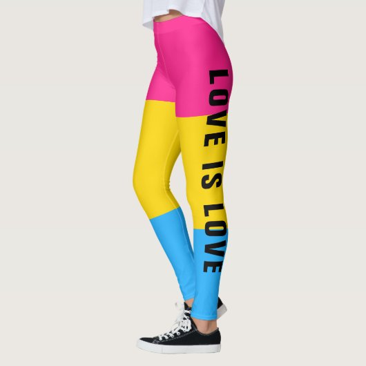 Aangepaste tekst LGBT Rainbow Pansexual Pride vlag Leggings (Links)