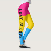 Aangepaste tekst LGBT Rainbow Pansexual Pride vlag Leggings (Rechts)