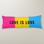 Aangepaste tekst LGBT Rainbow Pansexual Pride vlag Lichaamskussen (Achterkant)