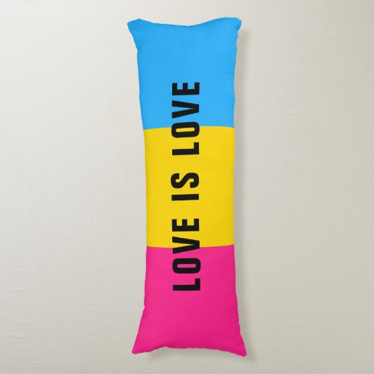 Aangepaste tekst LGBT Rainbow Pansexual Pride vlag Lichaamskussen (Voorkant Verticaal)