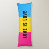 Aangepaste tekst LGBT Rainbow Pansexual Pride vlag Lichaamskussen (Achterkant (Verticaal))