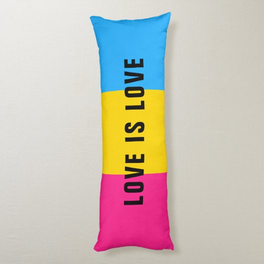 Aangepaste tekst LGBT Rainbow Pansexual Pride vlag Lichaamskussen (Achterkant (Verticaal))
