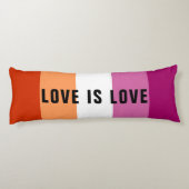 Aangepaste tekst LGBT regenboog Lesbische Pride Fl Lichaamskussen (Achterkant)