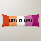 Aangepaste tekst LGBT regenboog Lesbische Pride Fl Lichaamskussen (Voorkant)