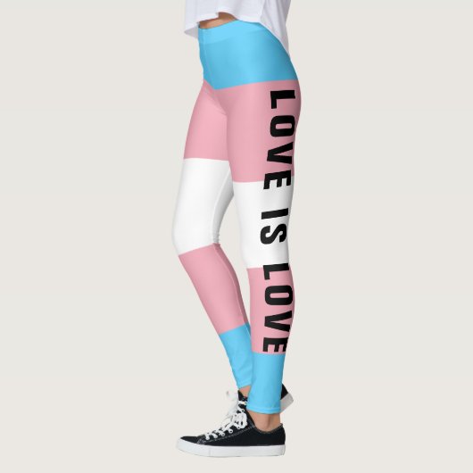 Aangepaste tekst LGBT-regenboogstransplaat Leggings (Links)