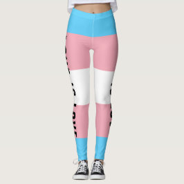 Aangepaste tekst LGBT-regenboogstransplaat Leggings