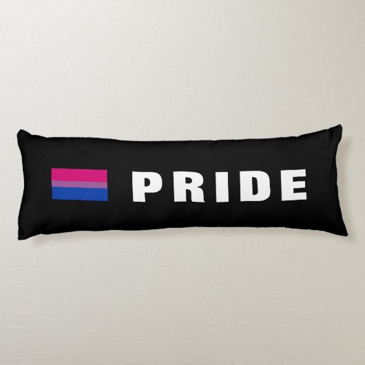 Aangepaste tekst LGBTQ Rainbow Bisexual Pride vlag Lichaamskussen (Achterkant)