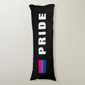 Aangepaste tekst LGBTQ Rainbow Bisexual Pride vlag Lichaamskussen (Voorkant Verticaal)