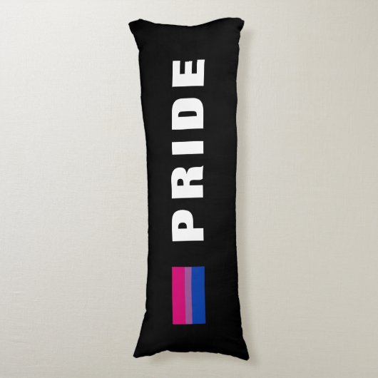 Aangepaste tekst LGBTQ Rainbow Bisexual Pride vlag Lichaamskussen (Voorkant Verticaal)